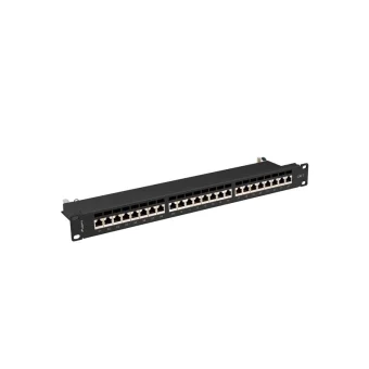 Lanberg Patch Panel για Rack 1U 19" 24 Θυρών cat7 Μαύρο