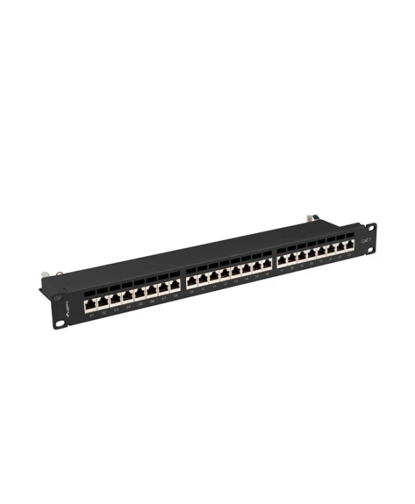 Lanberg Patch Panel για Rack 1U 19" 24 Θυρών cat7 Μαύρο