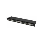 Lanberg Patch Panel Shielded για Rack 1U 19" 24 Θυρών cat6a Μαύρο