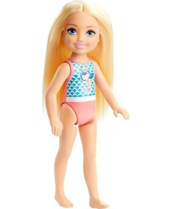 Barbie Beach Doll With Mermaid Swimsuit Κούκλα Chelsea για 3+ ετών+ Ετών 15εκ.