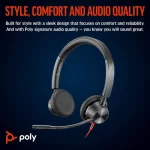 Poly Blackwire 3325 On Ear Multimedia Ακουστικά με μικρόφωνο και σύνδεση 3.5mm Jack / USB-C - Image 3