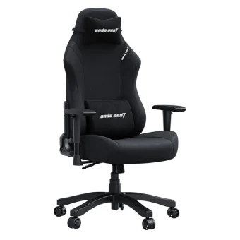 Anda Seat Luna Large Υφασμάτινη Καρέκλα Gaming με Ρυθμιζόμενα Μπράτσα Μαύρη