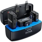 Boya Boyamic Ασύρματο Μικρόφωνο Πέτου, Clip On για Φωνητικά Android USB-C και iPhone με 2 πομπούς