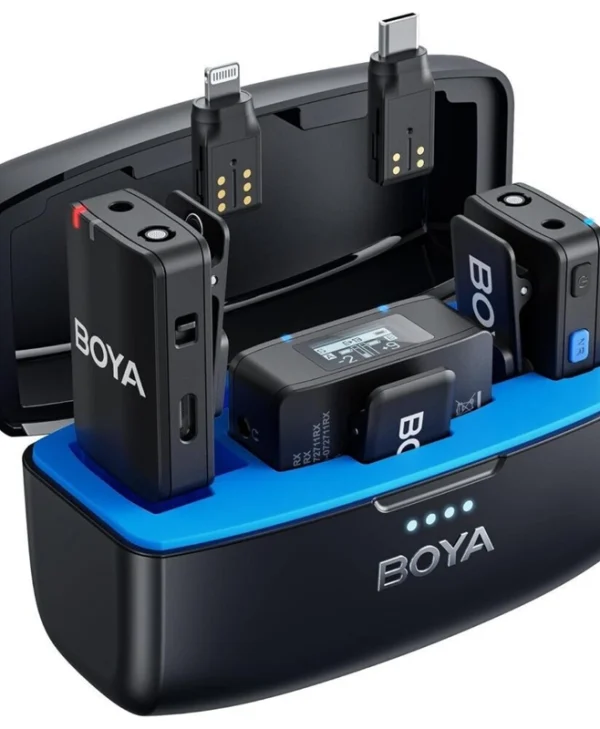 Boya Boyamic Ασύρματο Μικρόφωνο Πέτου, Clip On για Φωνητικά Android USB-C και iPhone με 2 πομπούς