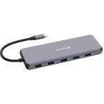 Verbatim CMH-13 USB-C Docking Station με HDMI/DisplayPort 4K PD Ethernet και σύνδεση 3 Οθονών Γκρι - Image 5