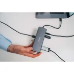 Verbatim CMH-13 USB-C Docking Station με HDMI/DisplayPort 4K PD Ethernet και σύνδεση 3 Οθονών Γκρι - Image 6