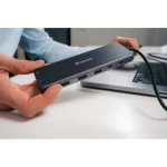 Verbatim CMH-13 USB-C Docking Station με HDMI/DisplayPort 4K PD Ethernet και σύνδεση 3 Οθονών Γκρι - Image 7