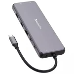 Verbatim CMH-13 USB-C Docking Station με HDMI/DisplayPort 4K PD Ethernet και σύνδεση 3 Οθονών Γκρι - Image 9