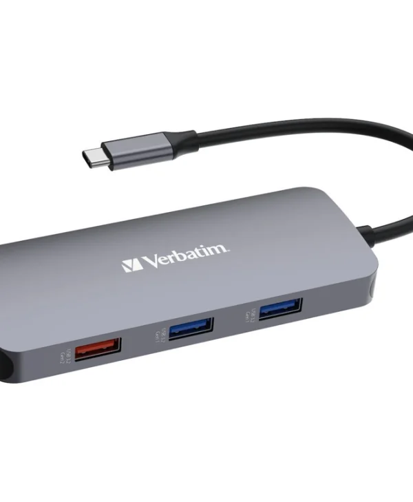Verbatim CMH-9 USB-C Docking Station με HDMI 4K PD Ethernet Γκρι