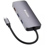 Verbatim CMH-9 USB-C Docking Station με HDMI 4K PD Ethernet Γκρι - Image 5