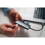 Verbatim CMH-9 USB-C Docking Station με HDMI 4K PD Ethernet Γκρι - Image 7