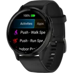 Garmin Venu 3 Stainless Steel 45mm Αδιάβροχο Smartwatch με Παλμογράφο (Slate Bezel With Black Silicone Band) - Image 2