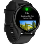 Garmin Venu 3 Stainless Steel 45mm Αδιάβροχο Smartwatch με Παλμογράφο (Slate Bezel With Black Silicone Band) - Image 3