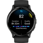 Garmin Venu 3 Stainless Steel 45mm Αδιάβροχο Smartwatch με Παλμογράφο (Slate Bezel With Black Silicone Band) - Image 5