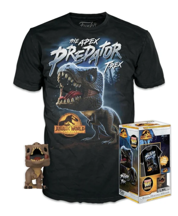 Funko Pop Tee Jurassic Park T-rex Jeep M 889698827430 82743