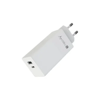 Techly Φορτιστής Χωρίς Καλώδιο με Θύρα USB-A και Θύρα USB-C 100W Power Delivery Λευκός (IPW-PD100W-WH) IPW-PD100W-WH