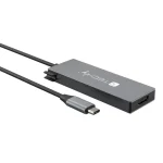 Techly USB-C Docking Station με HDMI 4K PD Ασημί (IUSB32C-HUB4HPD) IUSB32C-HUB4HPD - Image 2