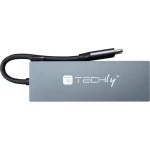 Techly USB-C Docking Station με HDMI 4K PD Ασημί (IUSB32C-HUB4HPD) IUSB32C-HUB4HPD - Image 5