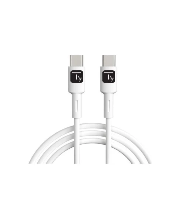 Techly USB 2.0 Cable USB-C male - USB-C 60W Λευκό 1m ICOC-MUSB20-C60W1 ICOC-MUSB20-C60W1
