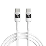 Techly USB 2.0 Cable USB-C male - USB-C 60W Λευκό 1m ICOC-MUSB20-C60W1 ICOC-MUSB20-C60W1 - Image 2