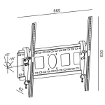 Techly ICA-PLB-622 Βάση Τηλεόρασης Τοίχου έως 100" Μαύρο ICA-PLB-622 - Image 4