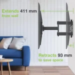 Techly ICA-PLB 473 Βάση Τηλεόρασης Τοίχου με Βραχίονα έως 75" και 60kg - Image 4