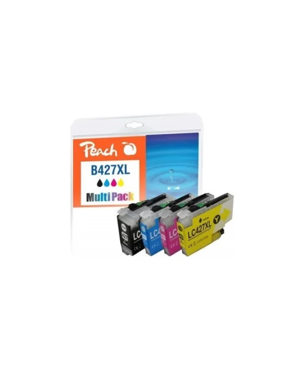 Peach Πακέτο Συμβατών Μελανιών Εκτυπωτή InkJet Brother 13769642 Μαύρο 4τμχ