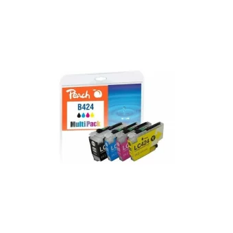 Peach Πακέτο Συμβατών Μελανιών Εκτυπωτή InkJet Brother LC-424 Πολλαπλό (Color) 4τμχ