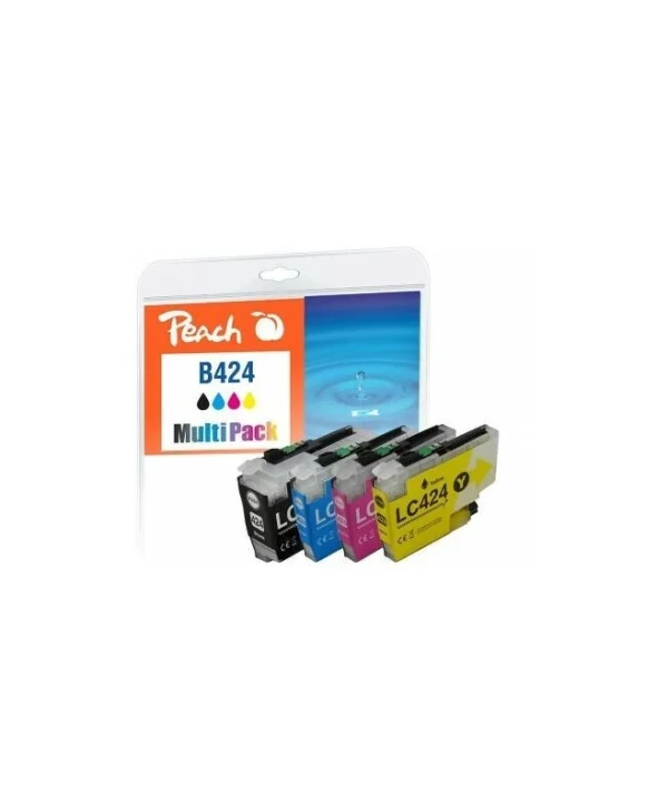 Peach Πακέτο Συμβατών Μελανιών Εκτυπωτή InkJet Brother LC-424 Πολλαπλό (Color) 4τμχ