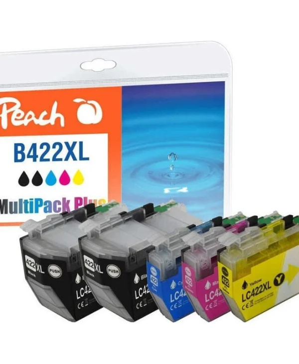 Peach Πακέτο Συμβατών Μελανιών Εκτυπωτή InkJet Brother LC-422XL 120ml Πολλαπλό (Color) / Μαύρο 1τμχ