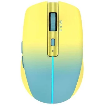 Inca 1600 DPI Ασύρματο Bluetooth Ποντίκι Κίτρινο