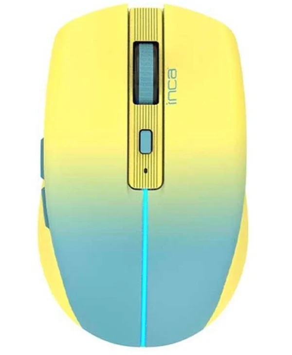 Inca 1600 DPI Ασύρματο Bluetooth Ποντίκι Κίτρινο