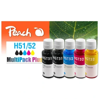 Peach Πακέτο Συμβατών Μελανιών Εκτυπωτή InkJet HP CISS GT51/52 165 Σελίδων 90ml Πολλαπλό (Color) 4τμχ