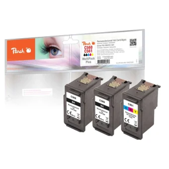 Peach Συμβατό Μελάνι Εκτυπωτή InkJet Canon PG-560/ CL-561 300 Σελίδων 13ml Πολλαπλό (Color) 1τμχ