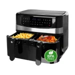 Emerio XXL Air Fryer με Διπλό Αποσπώμενο Κάδο 9lt Μαύρο