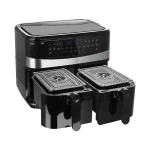Emerio XXL Air Fryer με Διπλό Αποσπώμενο Κάδο 9lt Μαύρο - Image 3