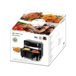 Emerio XXL Air Fryer με Διπλό Αποσπώμενο Κάδο 9lt Μαύρο - Image 8