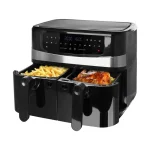 Emerio XXL Air Fryer με Διπλό Αποσπώμενο Κάδο 9lt Μαύρο - Image 9