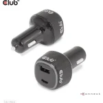Club3D Φορτιστής Αυτοκινήτου 63W με Θύρες: 1xUSB 1xType-C