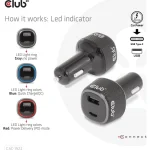 Club3D Φορτιστής Αυτοκινήτου 63W με Θύρες: 1xUSB 1xType-C - Image 4