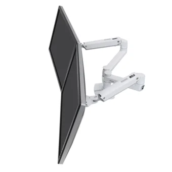 Ergotron LX Επιτραπέζια Βάση για 2 Οθόνες έως 27" με Βραχίονα Λευκή