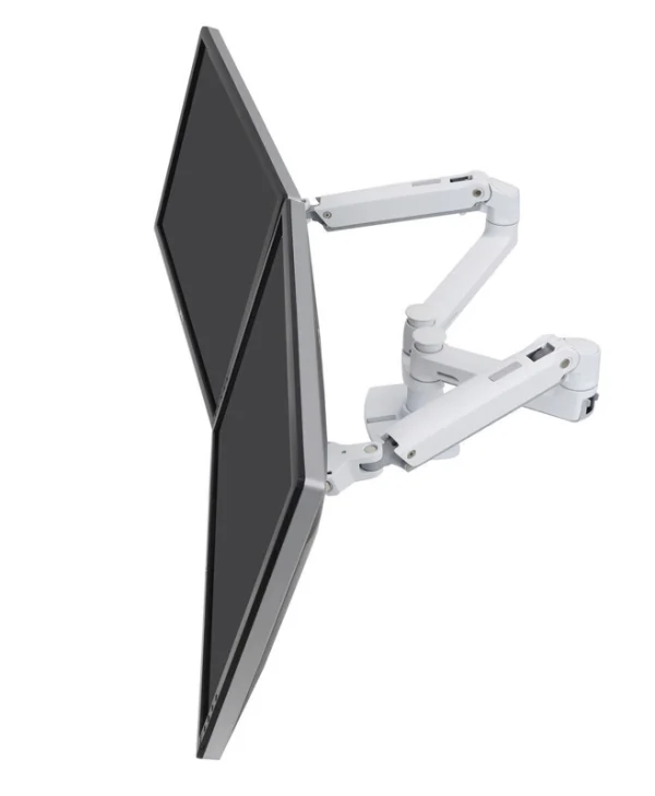 Ergotron LX Επιτραπέζια Βάση για 2 Οθόνες έως 27" με Βραχίονα Λευκή