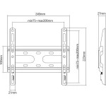 Manhattan Ultraflache Starr Βάση Τηλεόρασης Τοίχου έως 43" και 45kg - Image 9