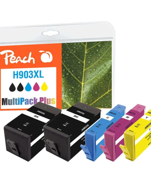 Peach Πακέτο Συμβατών Μελανιών Εκτυπωτή InkJet HP 2815 Σελίδων 25ml Μαύρο 5τμχ