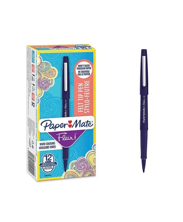Papermate Ανεξίτηλοι Μαρκαδόροι Navy Blue Σετ 12τμχ