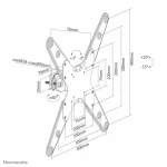 Neomounts FL40-430BL14 Βάση Τηλεόρασης Τοίχου έως 55" και 25kg FL40-430BL14 - Image 3