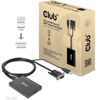 Club3D Μετατροπέας USB-A / VGA male σε HDMI female (CAC-1720) CAC-1720