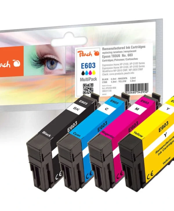 Peach Πακέτο Συμβατών Μελανιών Εκτυπωτή InkJet Epson 4.8ml Μαύρο