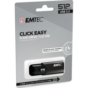 Emtec Click Easy 512GB USB 3.2 Stick Μαύρο