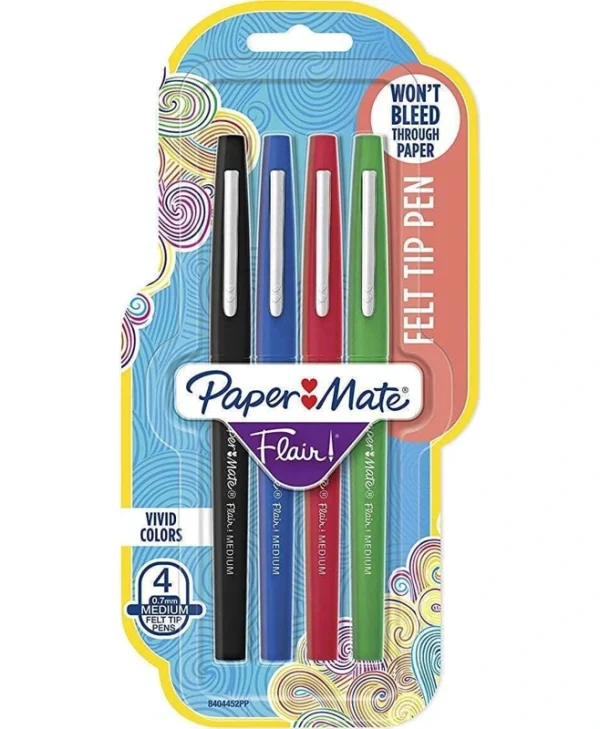 Paper Mate Paper Mate Faserschreiber Flair 4er Strd Farben M 0,7 Mm Blister